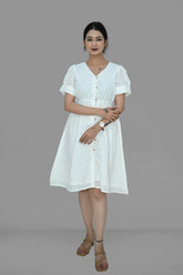 One Piece V Neck - White